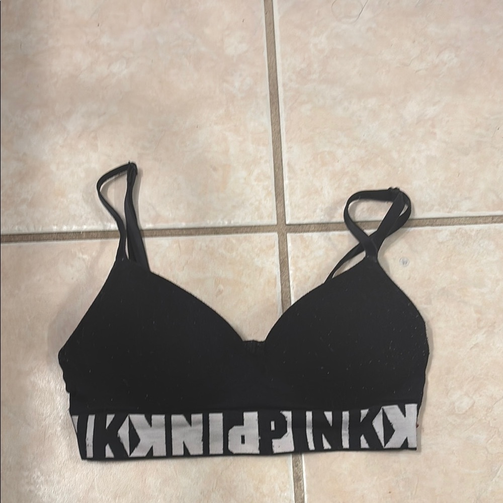 Pink Victoria Secret lightly lined Bralette with Pink Logo